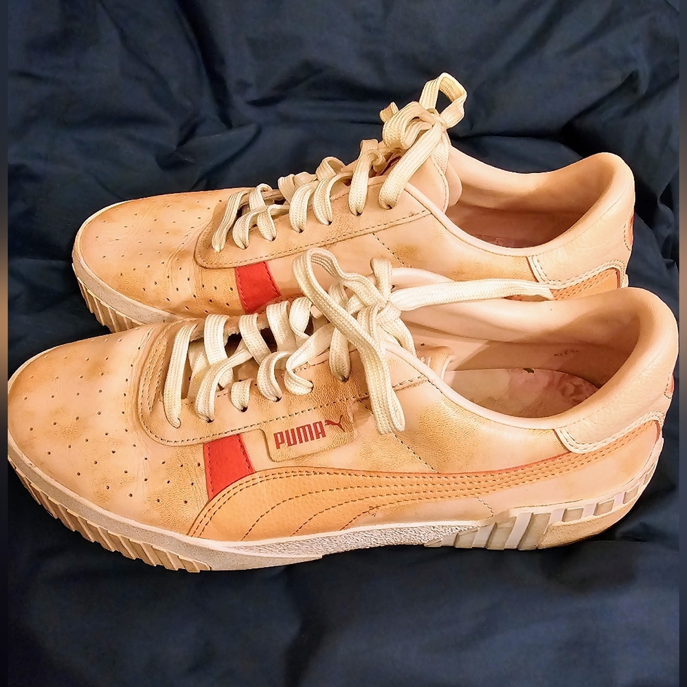 RARE Puma Cali Festival Peach & Pink, sneakers, size 10 EUC